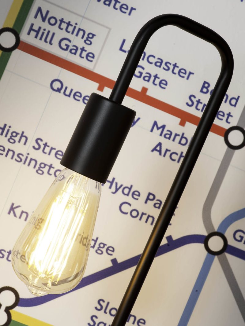 Zwart metalen kronkelige tafellamp It's About RoMi London - Afbeelding 3
