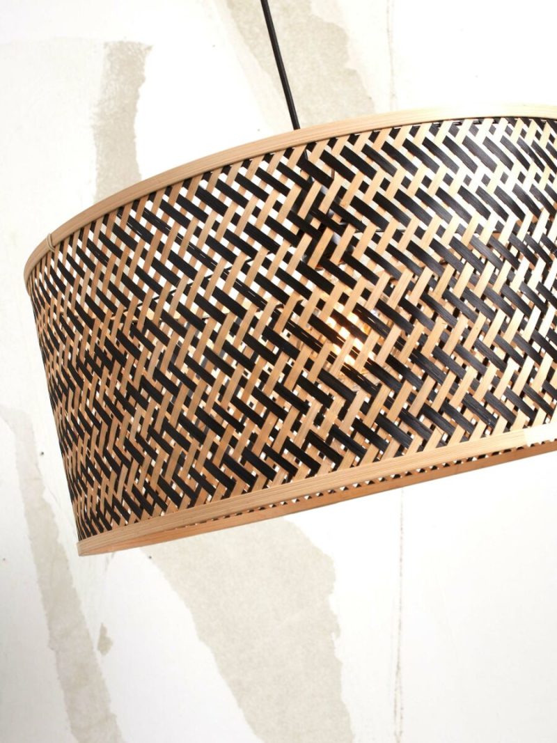 Zwart-natural bamboe bohemian vloerlamp GOOD&MOJO Java - Afbeelding 7