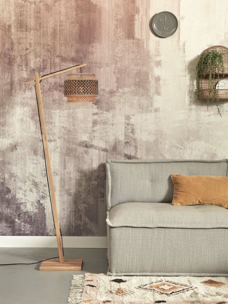 Zwart naturel bamboe boheemse vloerlamp GOOD&MOJO Bhutan - Afbeelding 5