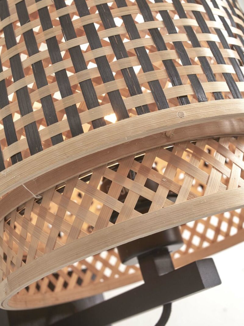 Zwart naturel bamboe boheemse wandlamp GOOD&MOJO Bhutan - Afbeelding 4