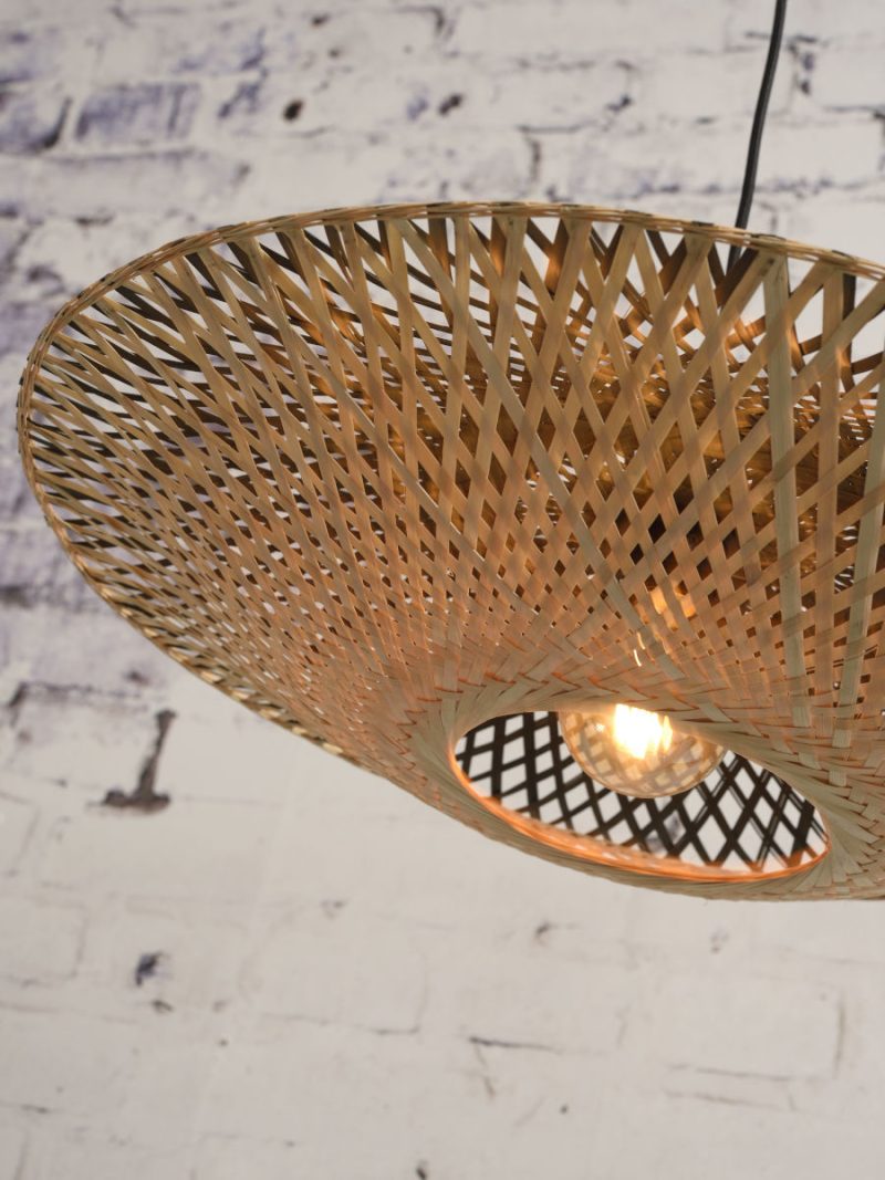 Zwart naturel bamboe hanglamp Boheems GOOD&MOJO Kalimantan - Afbeelding 3