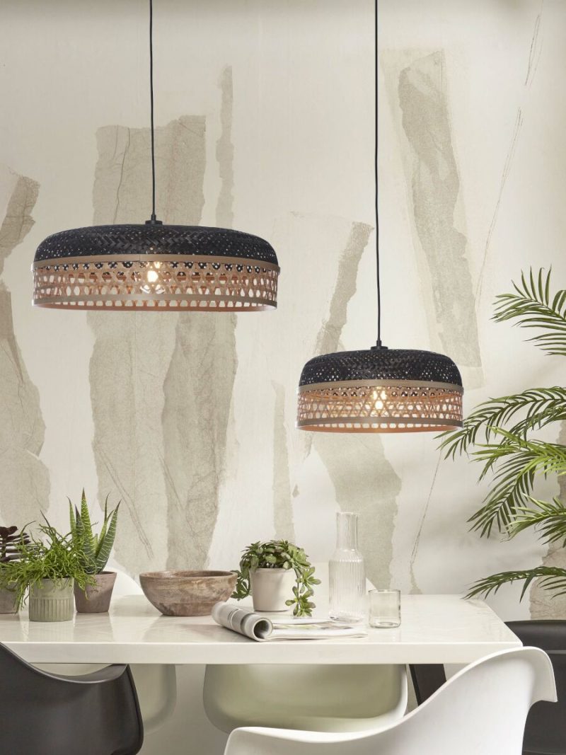 Zwart naturel bamboe hanglamp Boheems GOOD&MOJO Ubud - Afbeelding 2