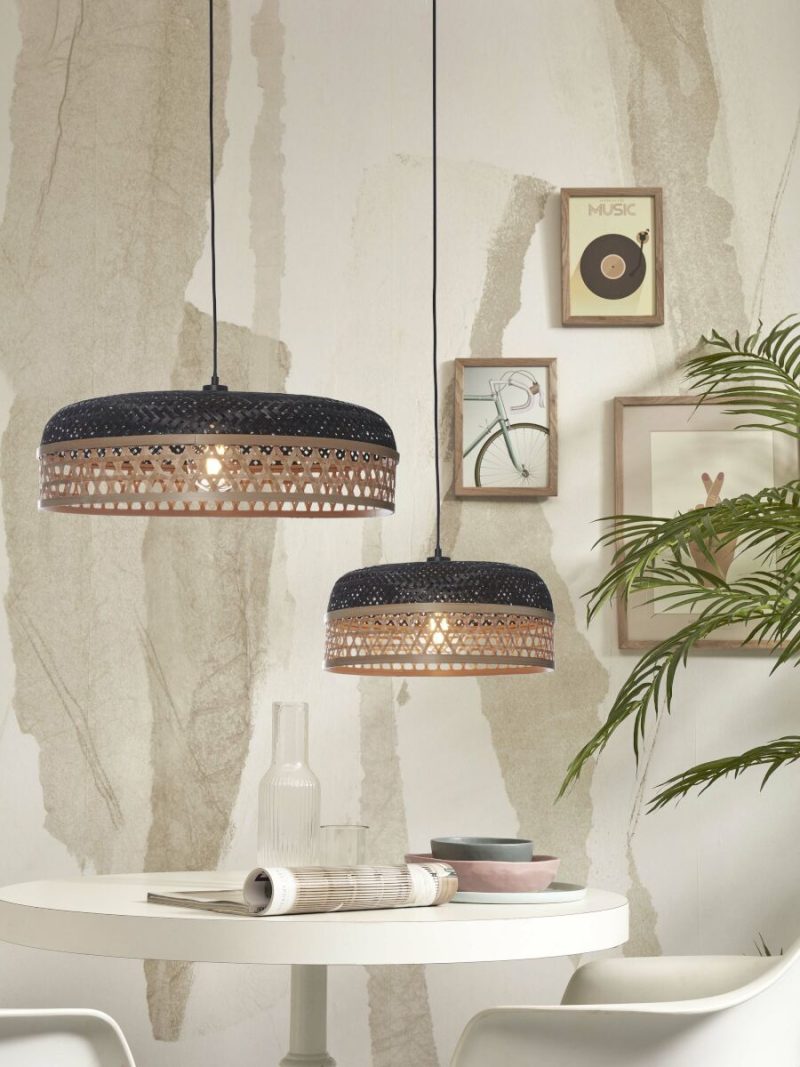 Zwart naturel bamboe hanglamp Boheems GOOD&MOJO Ubud - Afbeelding 11
