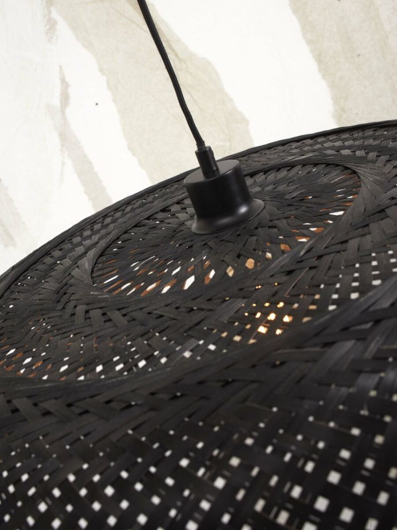 Zwart naturel bamboe hanglamp Boheems GOOD&MOJO Ubud - Afbeelding 3