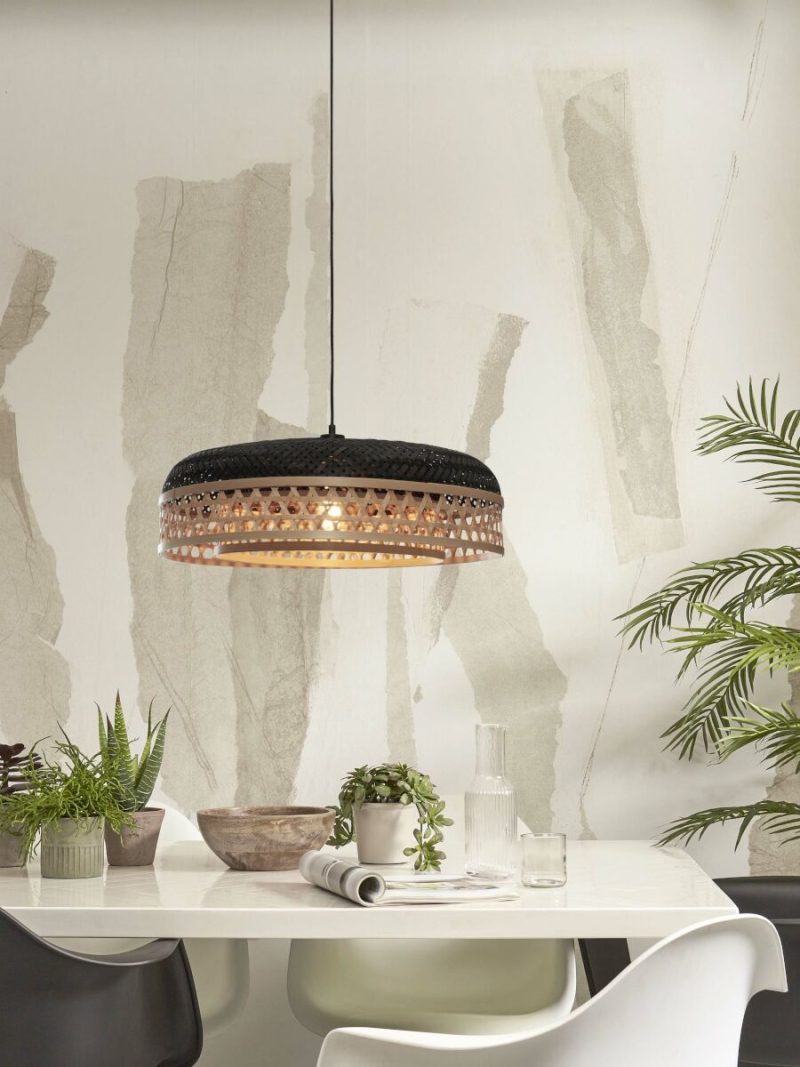Zwart-naturel bamboe metaal bohemien hanglamp GOOD&MOJO Ubud - Afbeelding 2