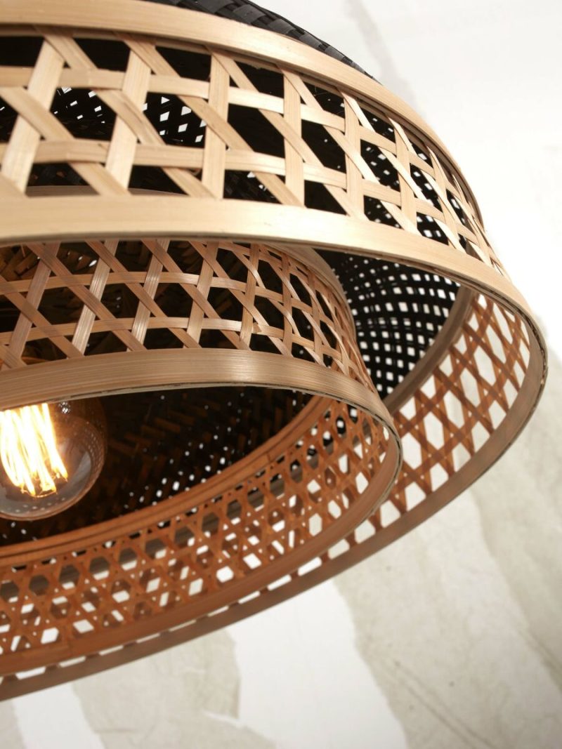 Zwart-naturel bamboe metaal bohemien hanglamp GOOD&MOJO Ubud - Afbeelding 3