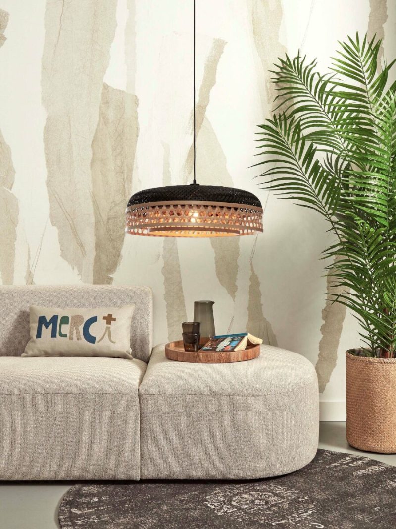 Zwart-naturel bamboe metaal bohemien hanglamp GOOD&MOJO Ubud - Afbeelding 4