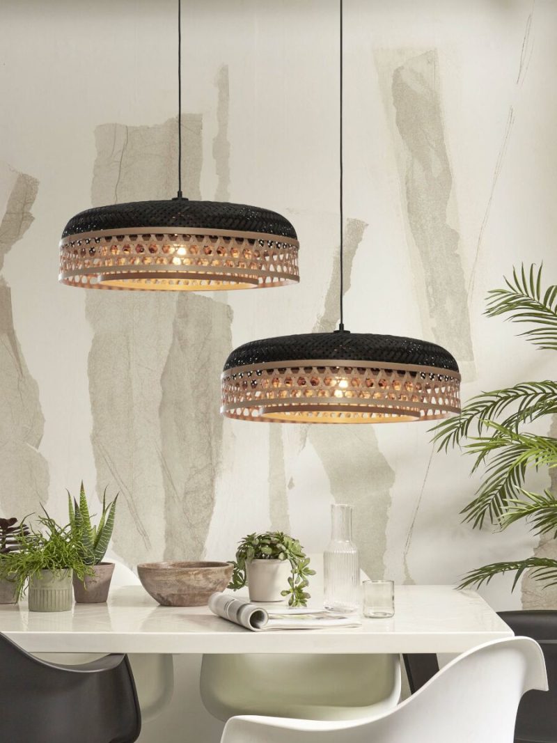 Zwart-naturel bamboe metaal bohemien hanglamp GOOD&MOJO Ubud - Afbeelding 5