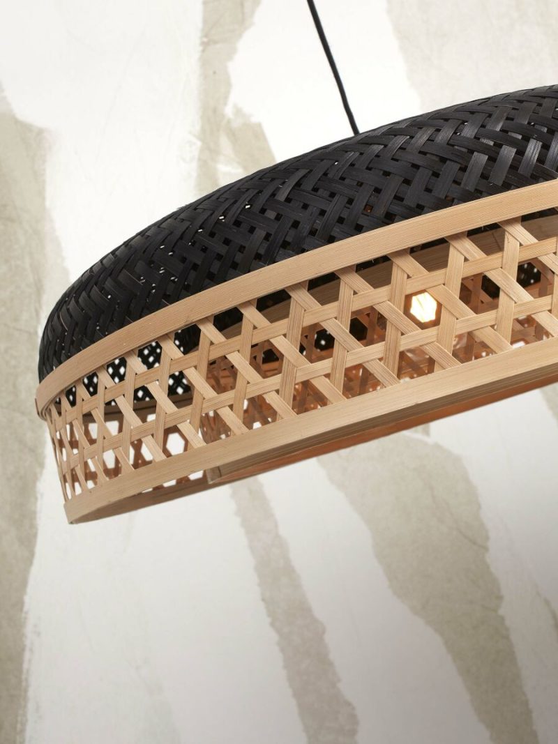Zwart-naturel bamboe metaal bohemien hanglamp GOOD&MOJO Ubud - Afbeelding 6