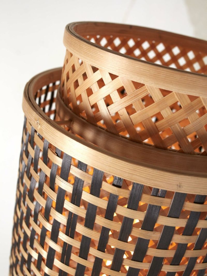 Zwart naturel bamboe tafellamp boheems GOOD&MOJO Bhutan - Afbeelding 3