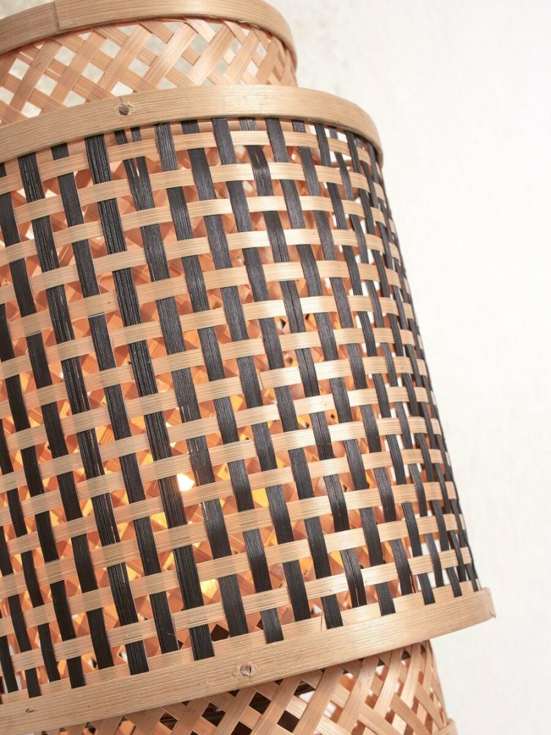 Zwart naturel bamboe tafellamp boheems GOOD&MOJO Bhutan - Afbeelding 6