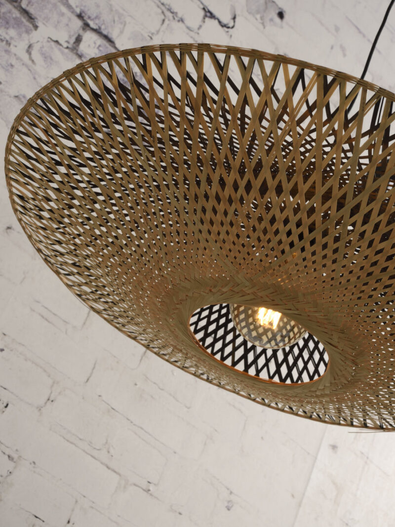 Zwart naturel bohemian bamboe hanglamp GOOD&MOJO Kalimantan - Afbeelding 4
