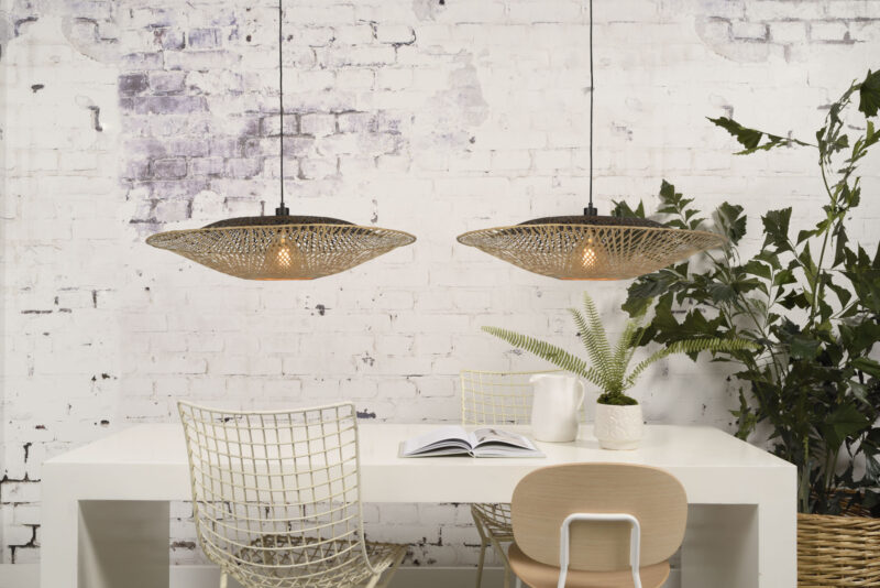 Zwart naturel bohemian bamboe hanglamp GOOD&MOJO Kalimantan - Afbeelding 9