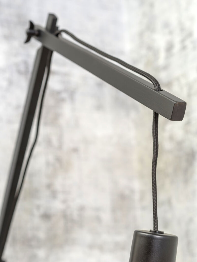 Zwart-naturel bohemian bamboe wandlamp GOOD&MOJO Bromo - Afbeelding 8