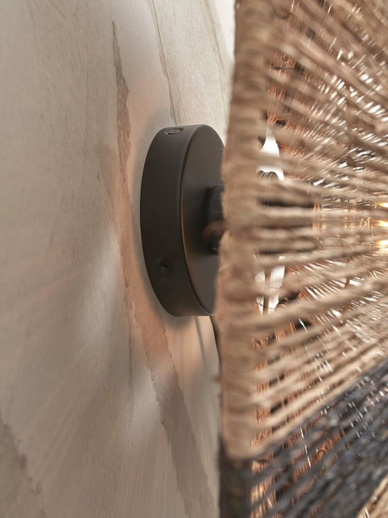 Zwart naturel bohemian ronde wandlamp GOOD&MOJO Iguazu - Afbeelding 3