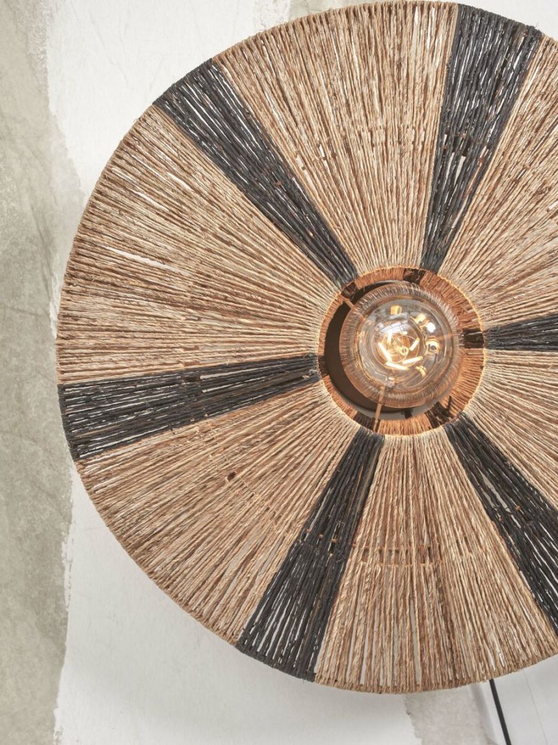 Zwart naturel bohemian ronde wandlamp GOOD&MOJO Iguazu - Afbeelding 4