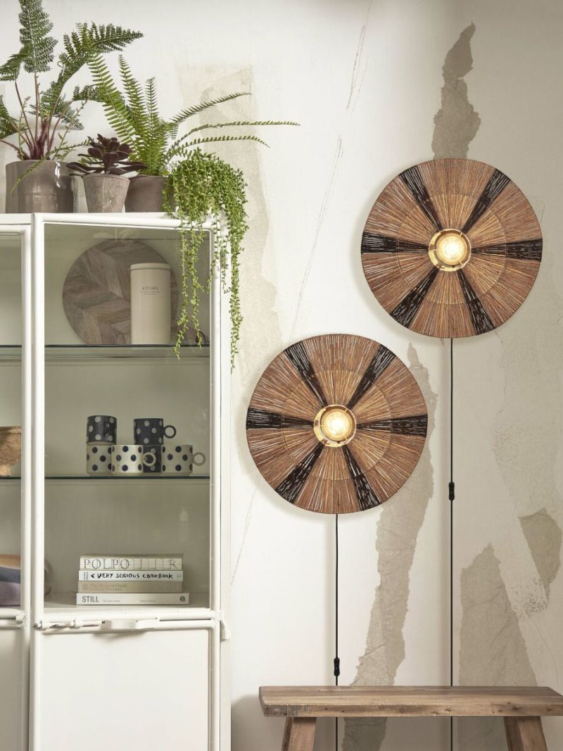 Zwart naturel bohemian ronde wandlamp GOOD&MOJO Iguazu - Afbeelding 5