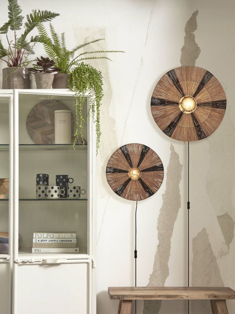 Zwart naturel bohemian ronde wandlamp GOOD&MOJO Iguazu - Afbeelding 10