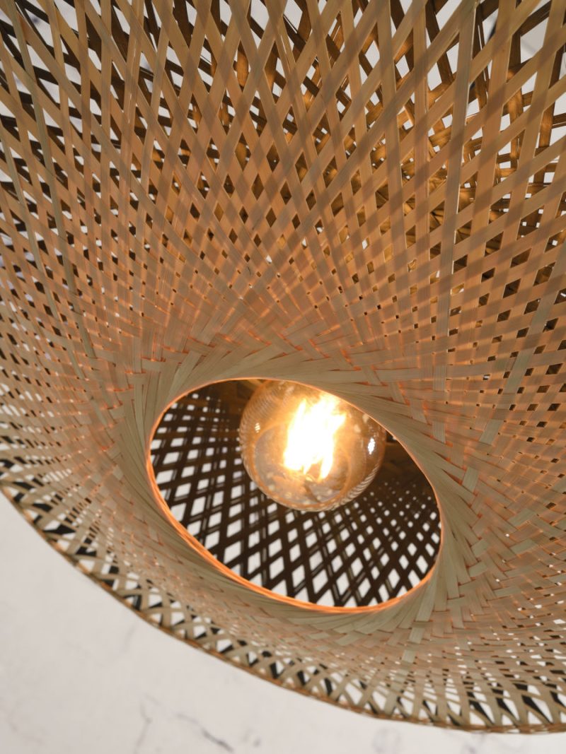 Zwart naturel bohemien wandlamp rond GOOD&MOJO Kalimantan - Afbeelding 4