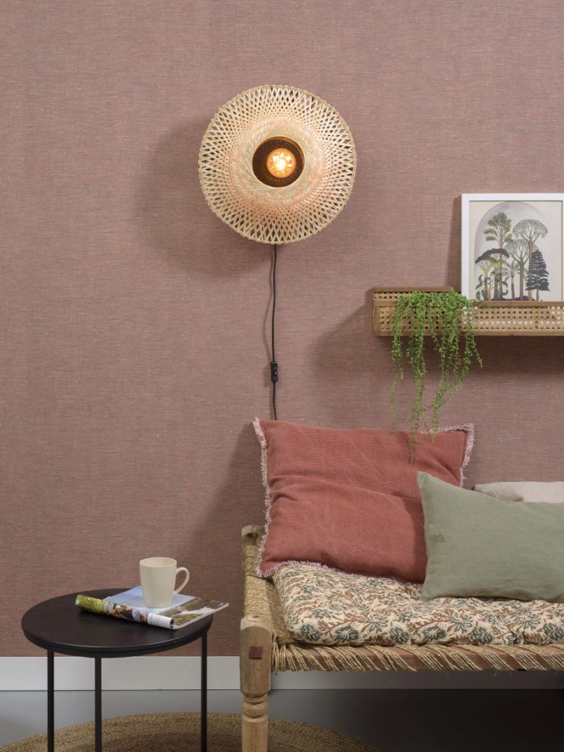 Zwart naturel bohemien wandlamp rond GOOD&MOJO Kalimantan - Afbeelding 5