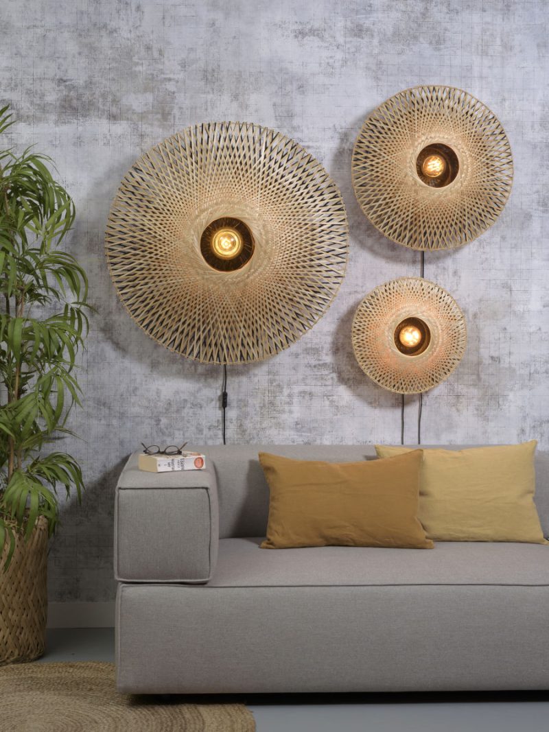 Zwart naturel bohemien wandlamp rond GOOD&MOJO Kalimantan - Afbeelding 7