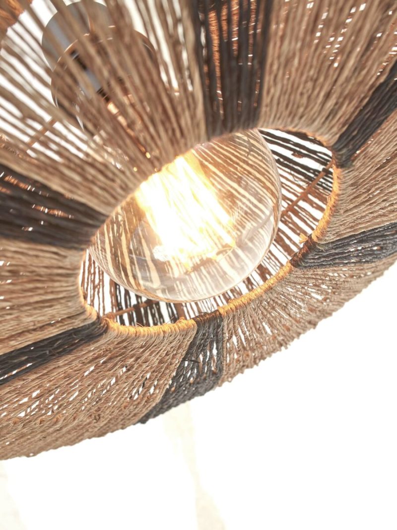 Zwart naturel rieten metalen boheemse hanglamp GOOD&MOJO Iguazu - Afbeelding 4