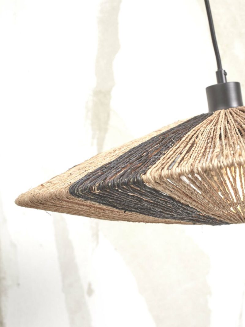 Zwart naturel rieten metalen boheemse hanglamp GOOD&MOJO Iguazu - Afbeelding 6