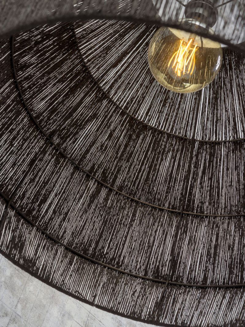 Zwart rieten hanglamp bohemien GOOD&MOJO Iguazu - Afbeelding 3