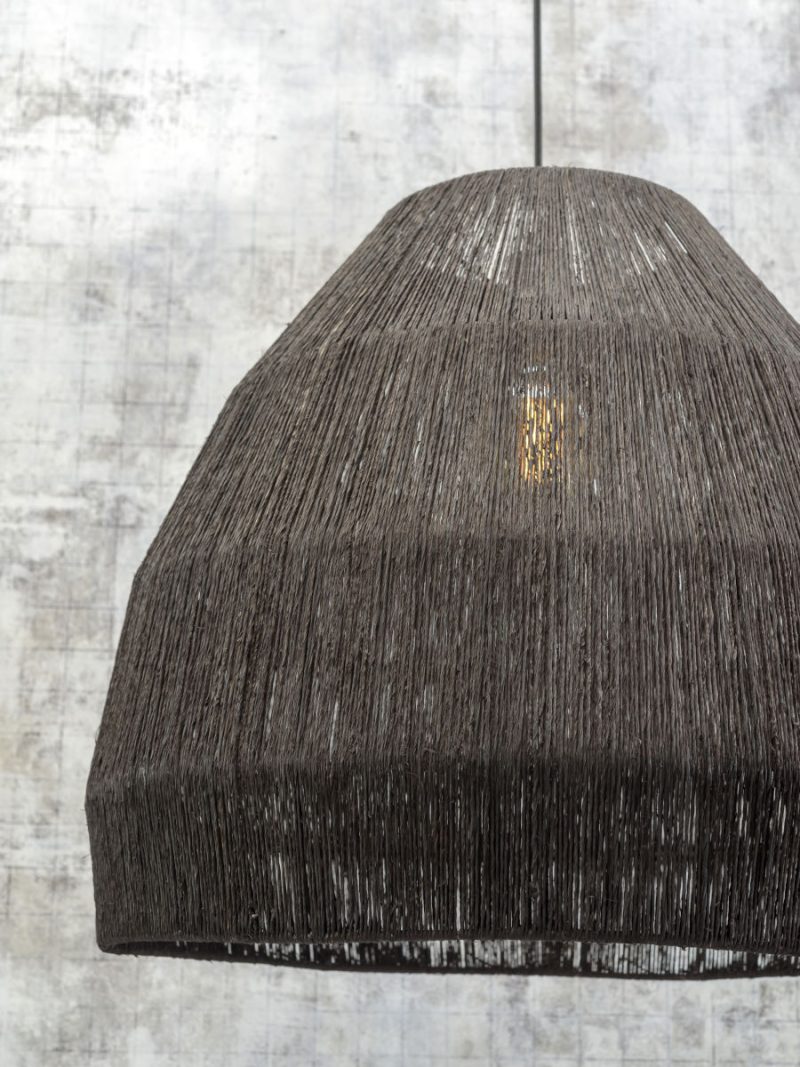 Zwart rieten hanglamp bohemien GOOD&MOJO Iguazu - Afbeelding 4