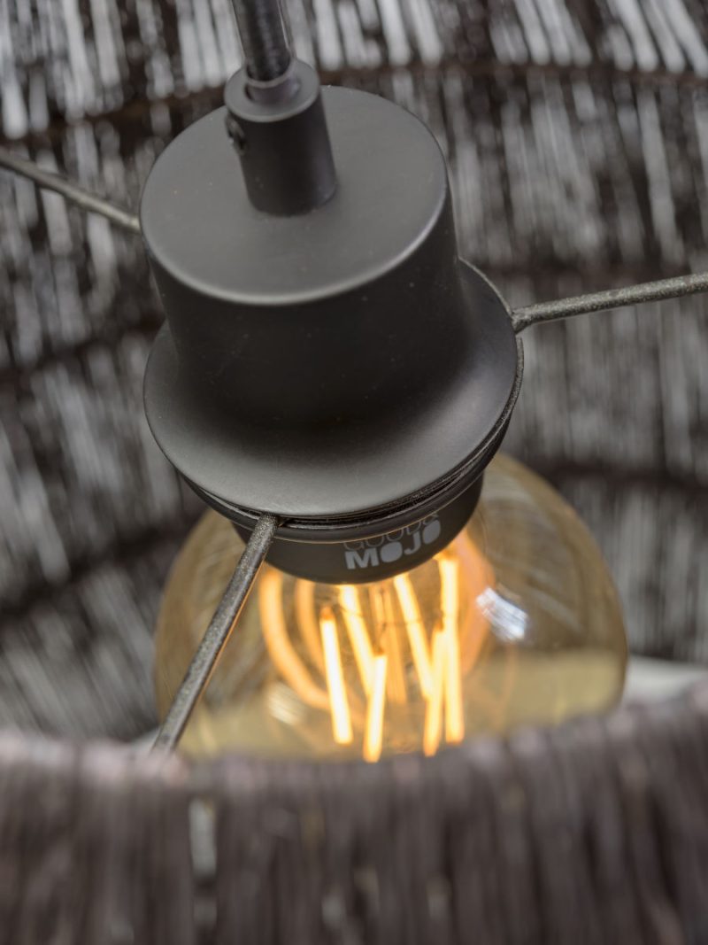 Zwart rieten hanglamp bohemien GOOD&MOJO Iguazu - Afbeelding 7