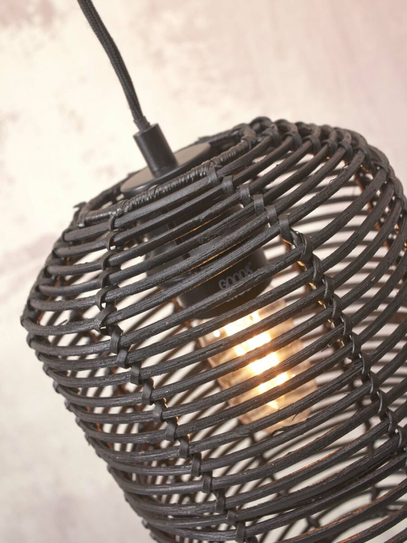Zwart rotan bohemien hanglamp metaal GOOD&MOJO Tanami - Afbeelding 4