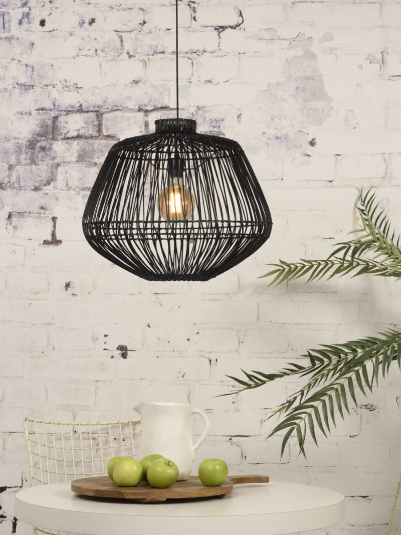 Zwart rotan organische hanglamp GOOD&MOJO Madagascar - Afbeelding 5