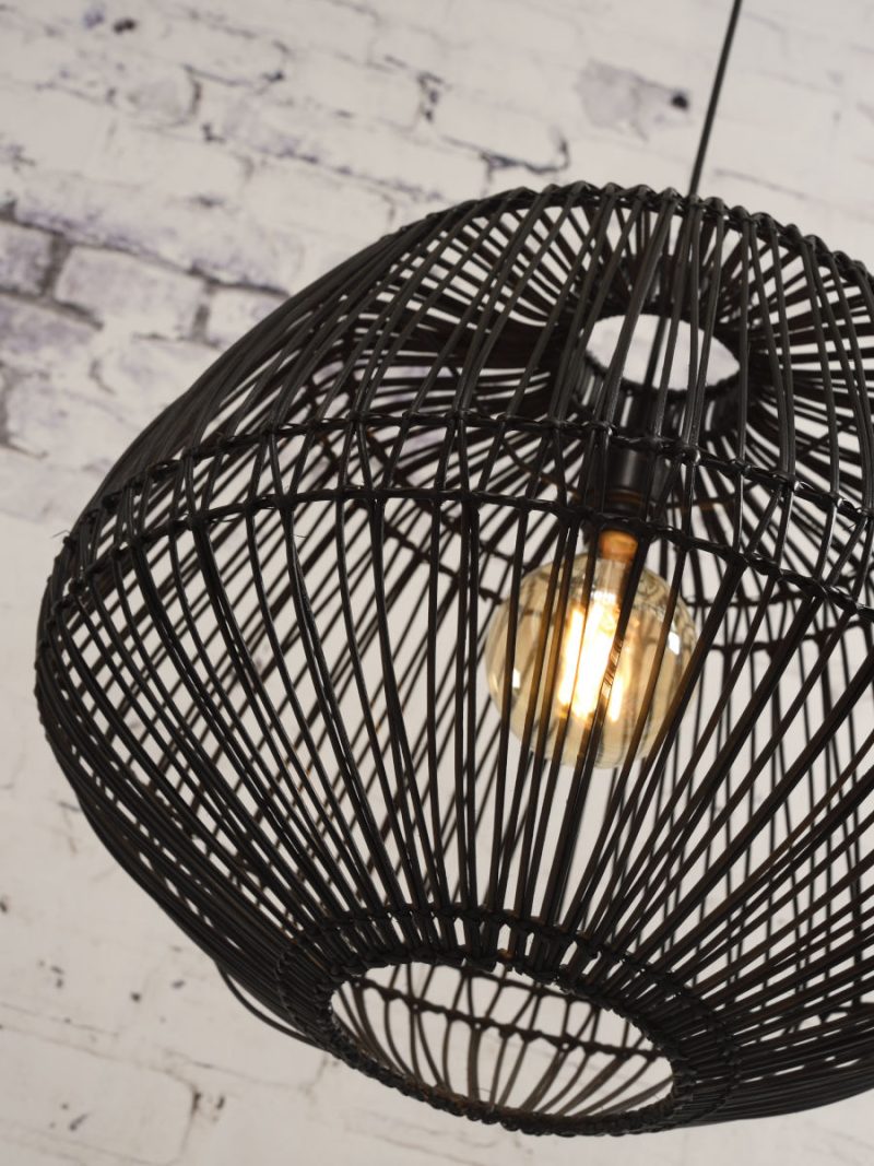Zwart rotan organische hanglamp GOOD&MOJO Madagascar - Afbeelding 6