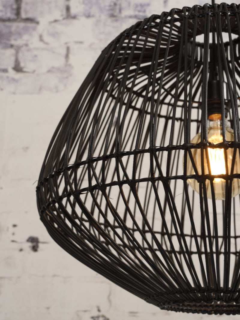 Zwart rotan organische hanglamp GOOD&MOJO Madagascar - Afbeelding 7