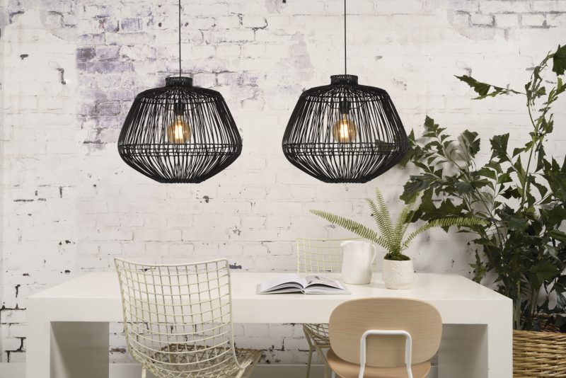Zwart rotan organische hanglamp GOOD&MOJO Madagascar - Afbeelding 8