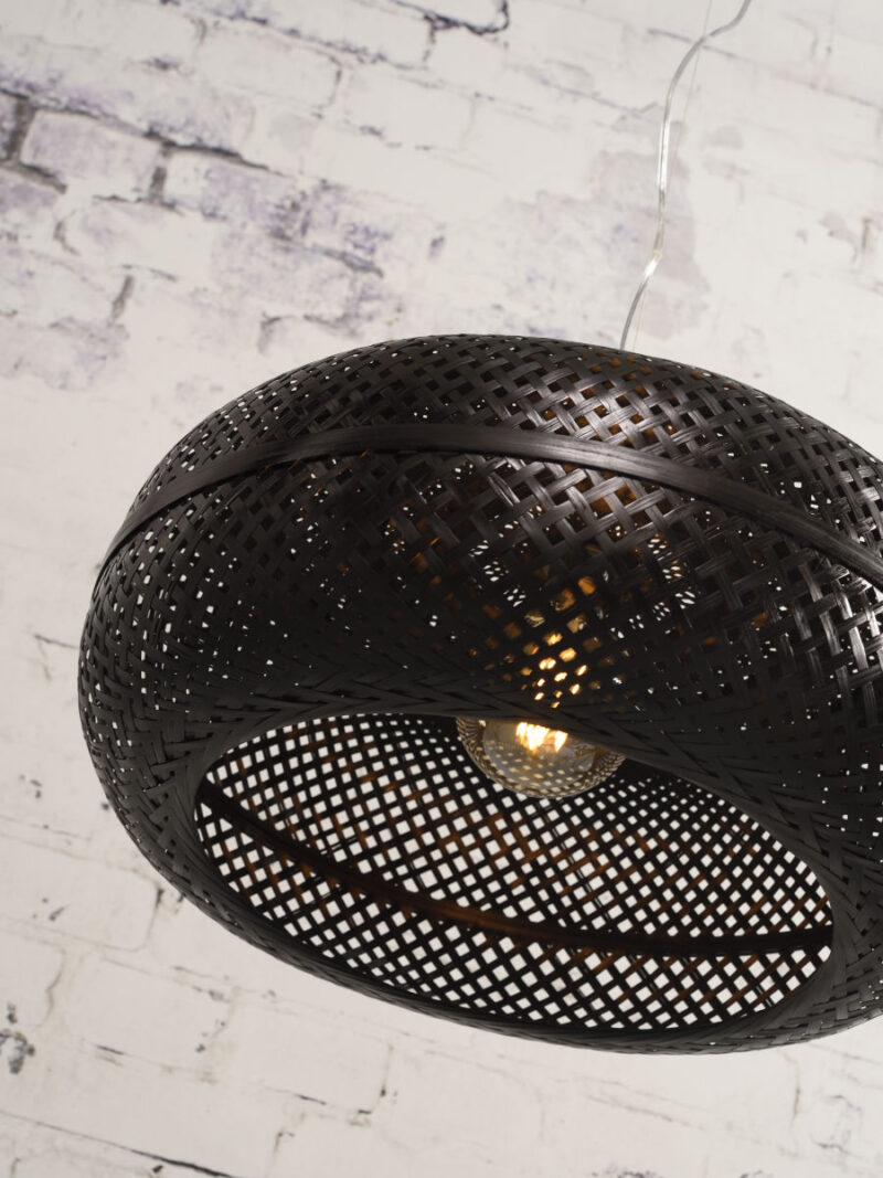Zwarte bamboe bohemian hanglamp GOOD&MOJO Palawan - Afbeelding 5