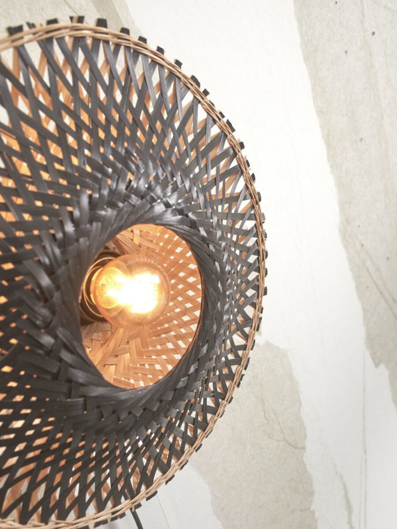 Zwarte bamboe bohemian wandlamp XS GOOD&MOJO Kalimantan - Afbeelding 3