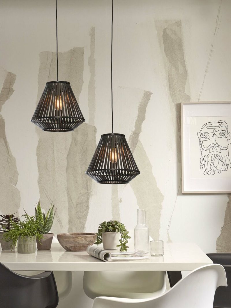 Zwarte bamboe lantaarn hanglamp GOOD&MOJO Merapi - Afbeelding 5