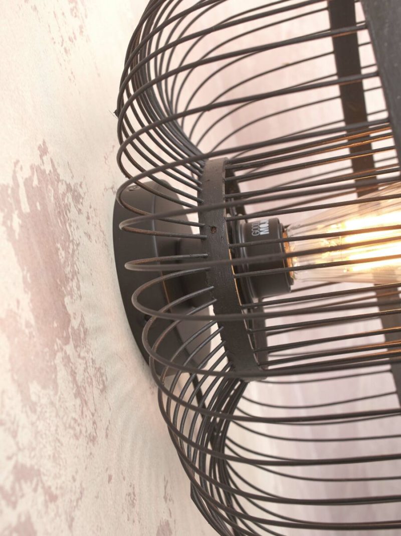 Zwarte bamboe oosterse wandlamp GOOD&MOJO Hokkaido - Afbeelding 6