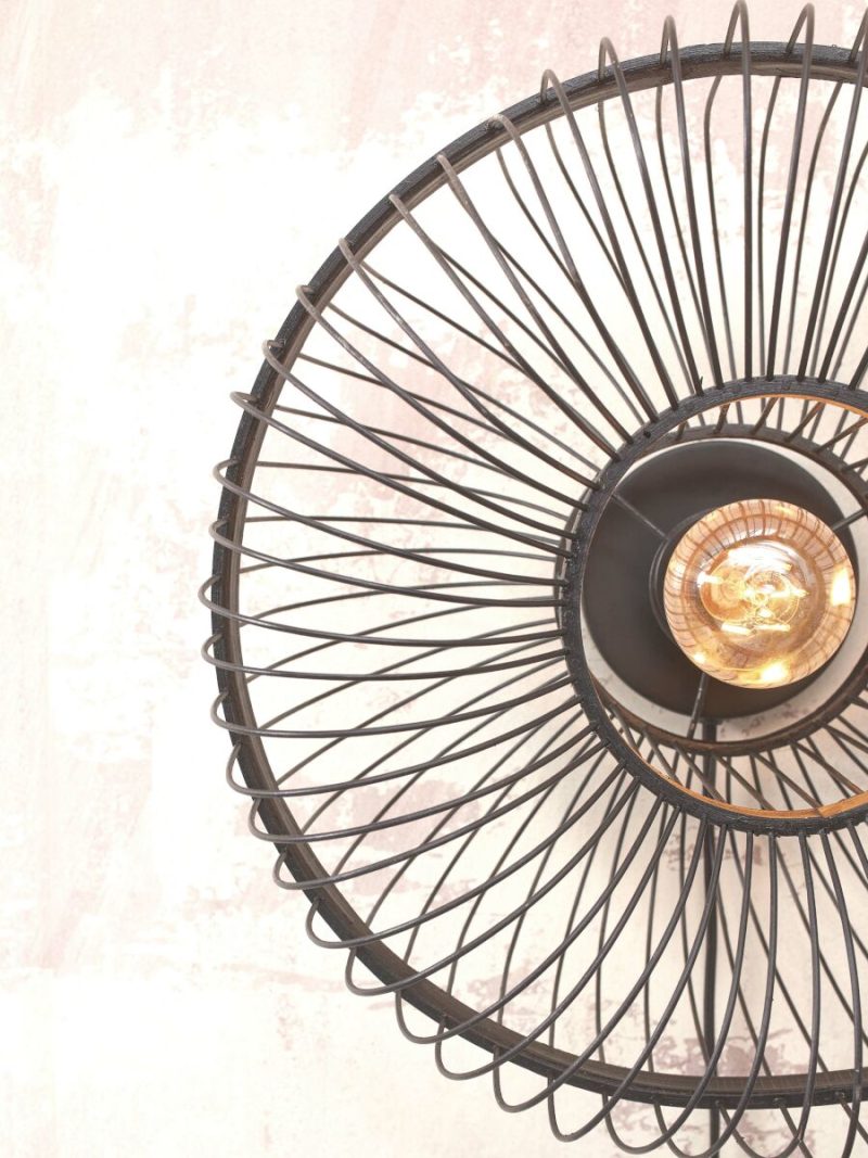 Zwarte bamboe oosterse wandlamp GOOD&MOJO Hokkaido - Afbeelding 7