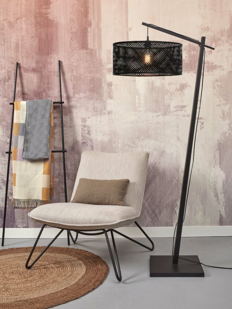 Zwarte bamboe vloerlamp bohemian GOOD&MOJO Java - Afbeelding 2