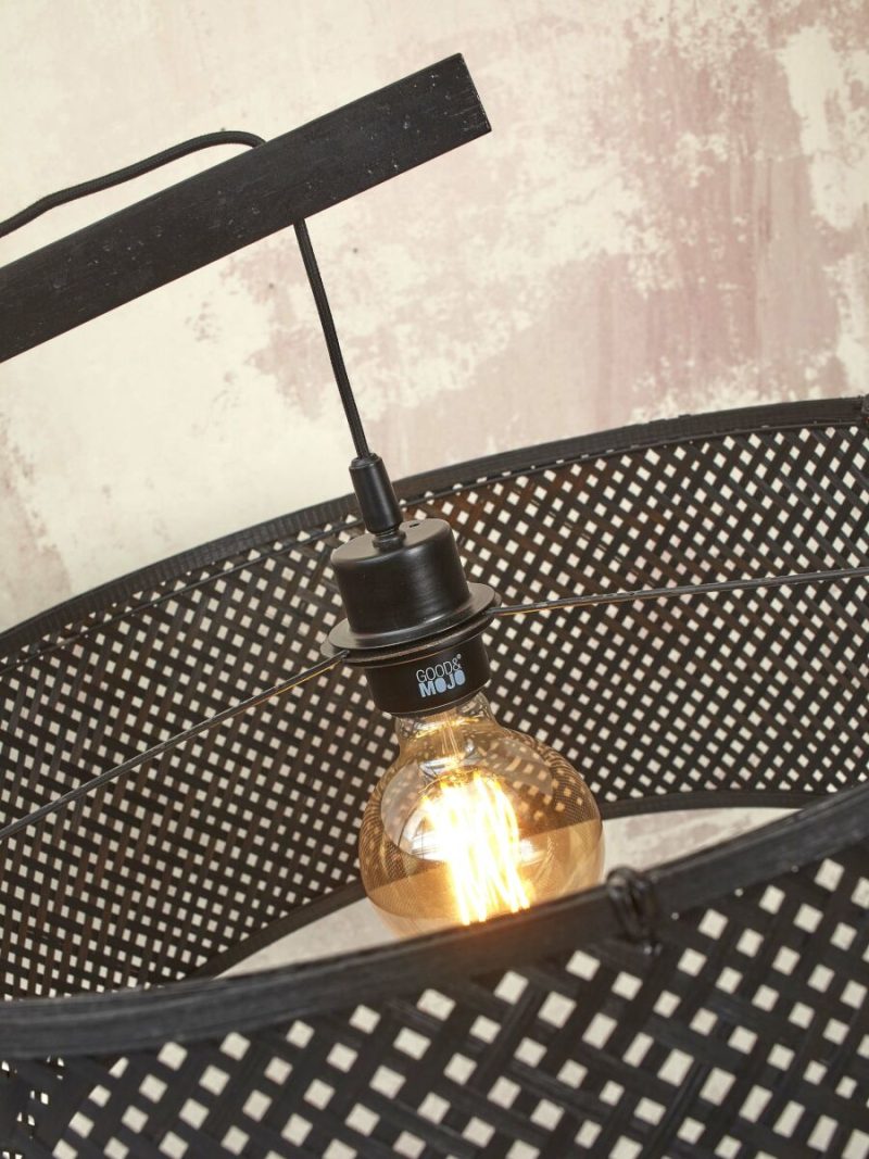Zwarte bamboe vloerlamp bohemian GOOD&MOJO Java - Afbeelding 4