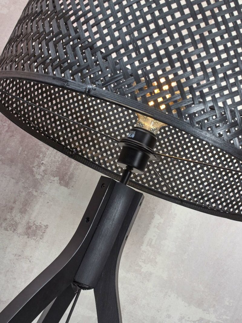 Zwarte bamboe vloerlamp bohemian GOOD&MOJO Java - Afbeelding 3
