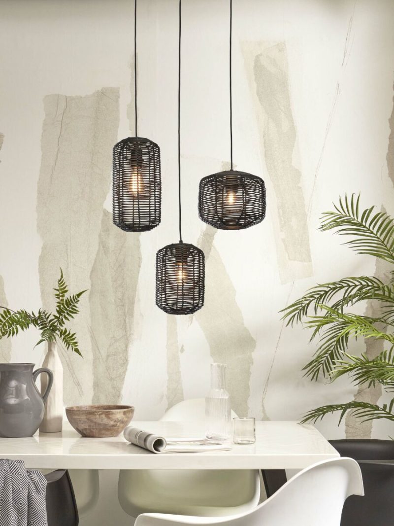 Zwarte boheemse rotan hanglamp GOOD&MOJO Tanami - Afbeelding 11