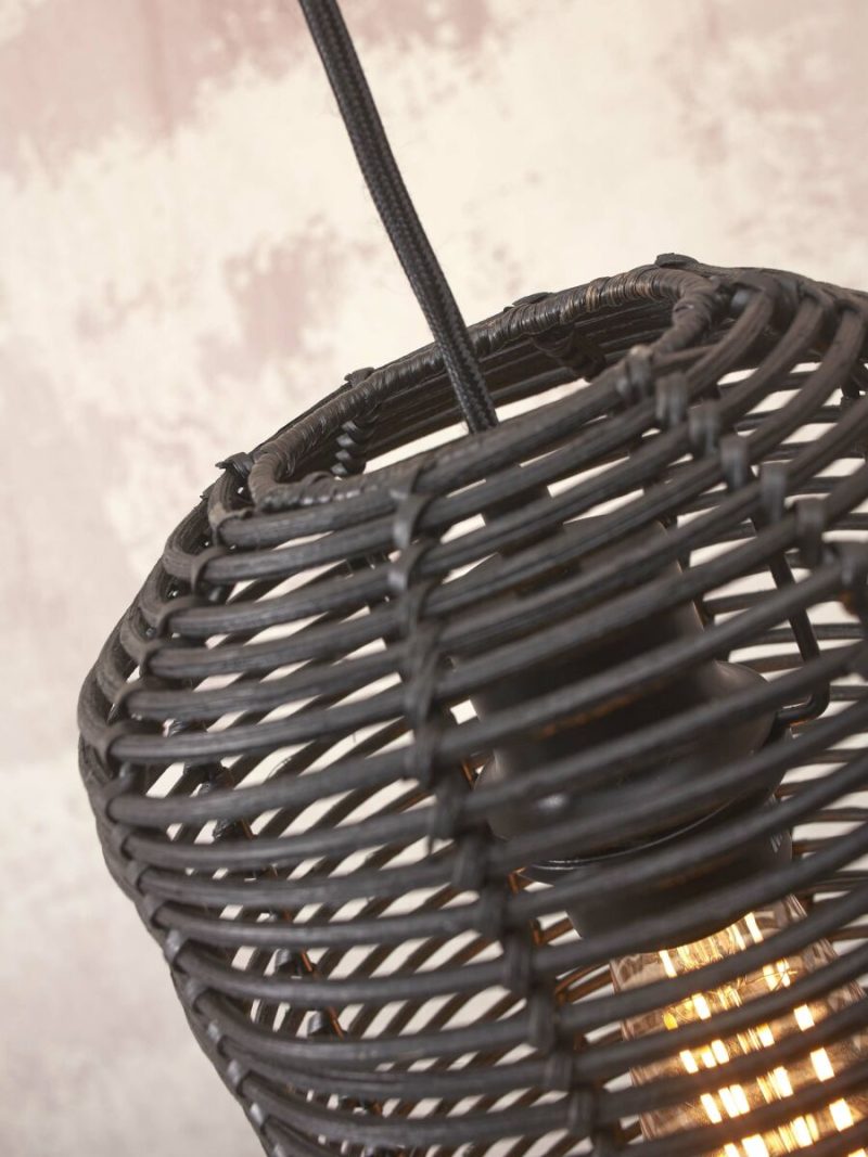 Zwarte boheemse rotan hanglamp GOOD&MOJO Tanami - Afbeelding 3