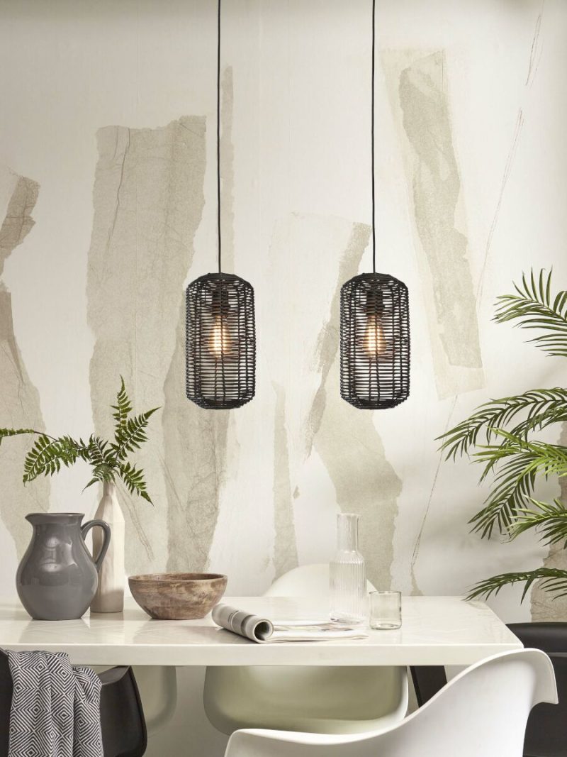 Zwarte boheemse rotan hanglamp GOOD&MOJO Tanami - Afbeelding 5