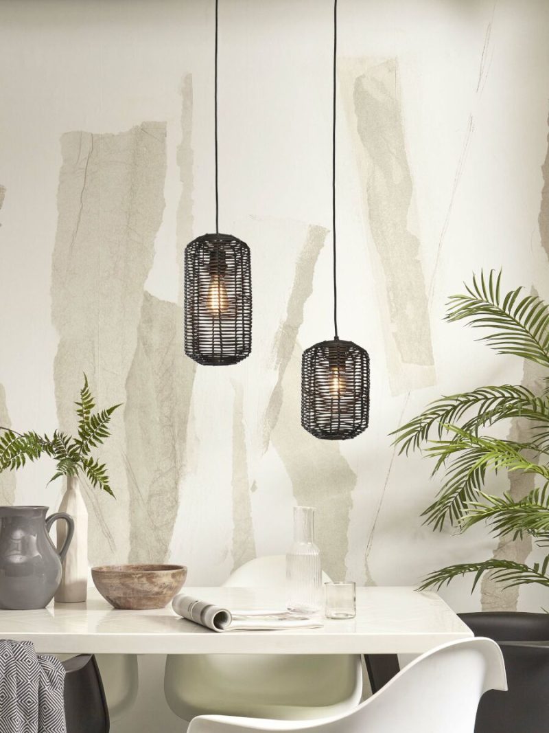 Zwarte boheemse rotan hanglamp GOOD&MOJO Tanami - Afbeelding 10