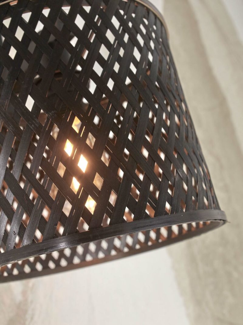 Zwarte bohemian bamboe tafellamp GOOD&MOJO Java - Afbeelding 3