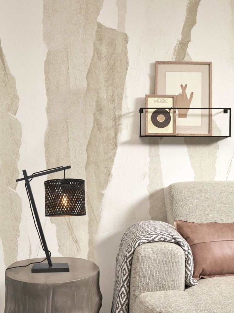 Zwarte bohemian bamboe tafellamp GOOD&MOJO Java - Afbeelding 5