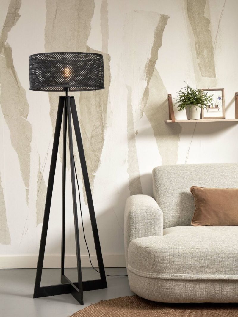 Zwarte bohemian vloerlamp bamboe GOOD&MOJO Java - Afbeelding 5